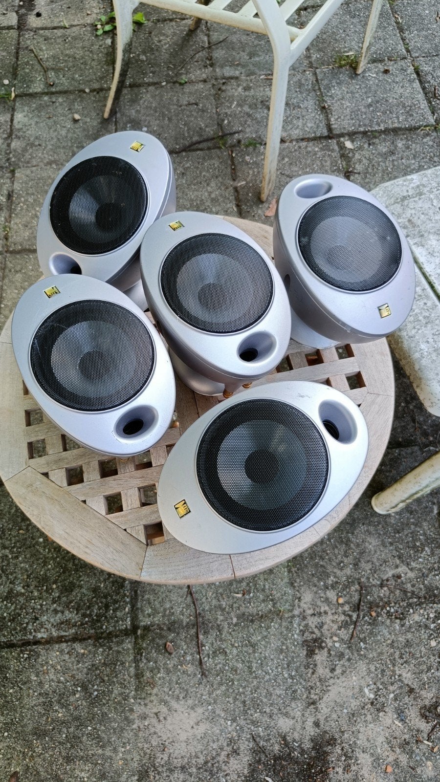 KEF HTS2001 Satelliet Speakerset (kef eitjes), Gebruikt, Ophalen of Verzenden, 60 tot 120 watt, Surroundset
