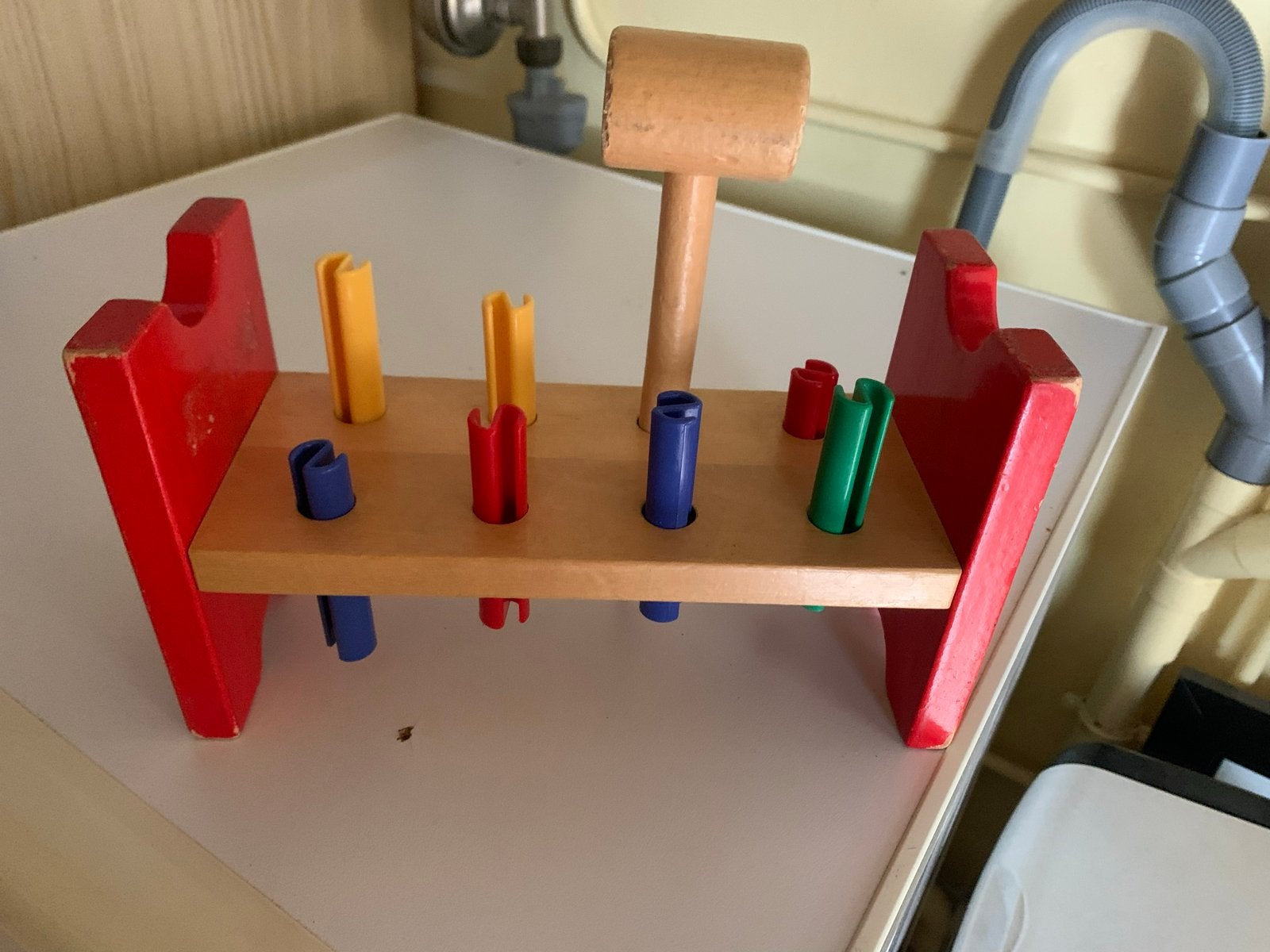 Houten hamertje tik speelgoed voor kinderen, Ophalen of Verzenden, Zo goed als nieuw, Overige typen