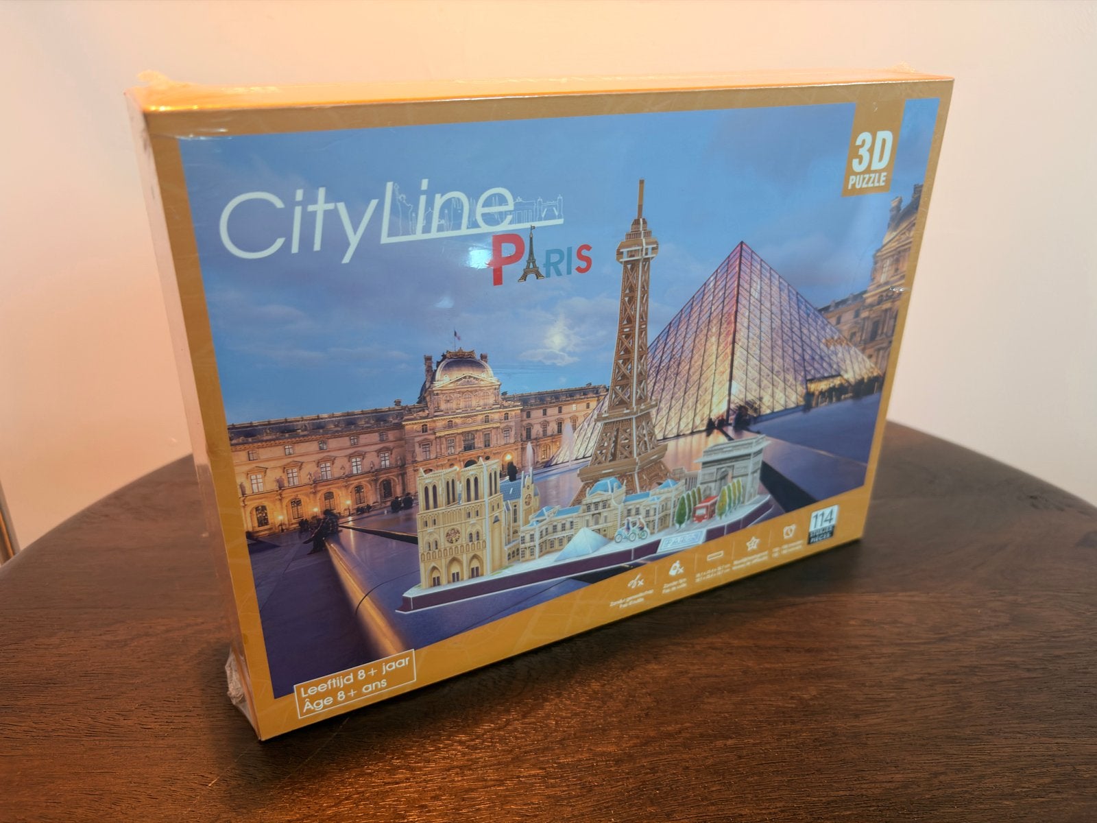 CityLine 3D Puzzel Parijs - Eiffeltoren & Louvre, Kinderen en Baby's, Ophalen of Verzenden, Meer dan 50 stukjes, Nieuw, 6 jaar of ouder