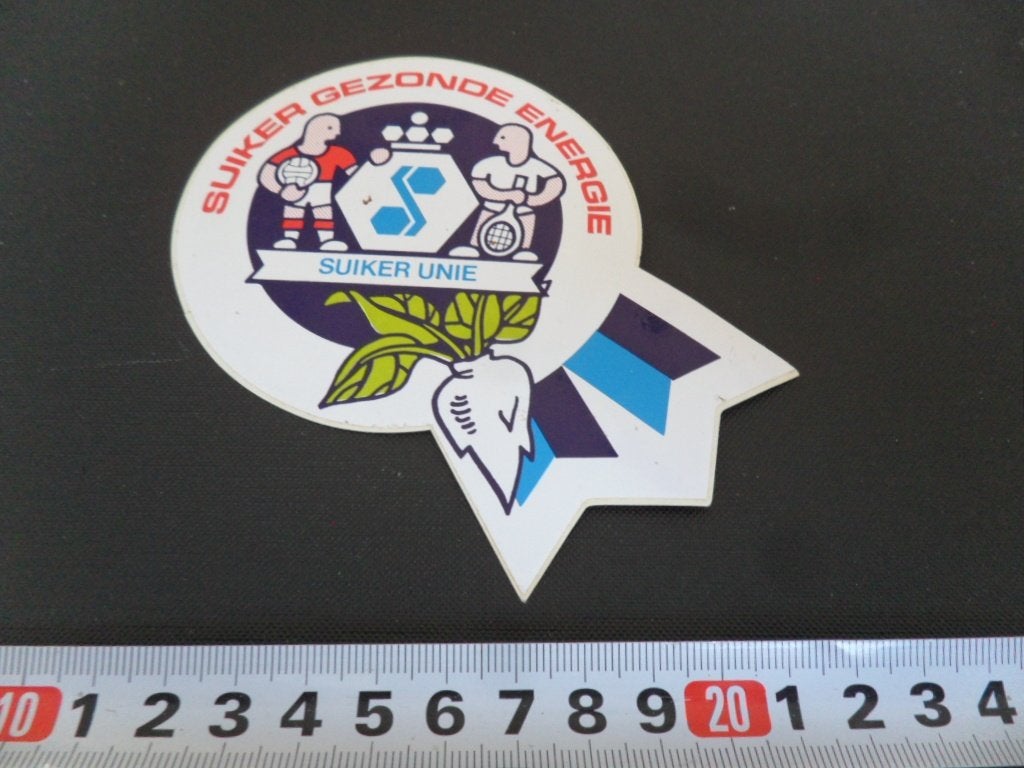 sticker Breda SUIKER UNIE Suiker gezonde energie ROOD, Ophalen, Zo goed als nieuw