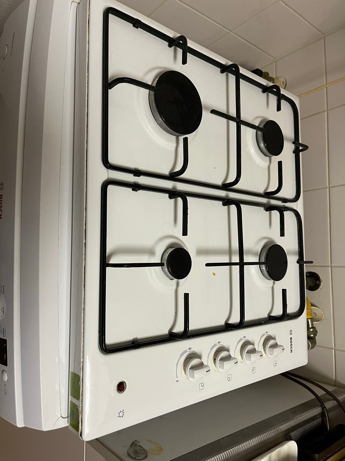 Bosch Vrijstaand Gasfornuis met 4 Kookzones, Ophalen, Gebruikt, 4 kookzones, Gas