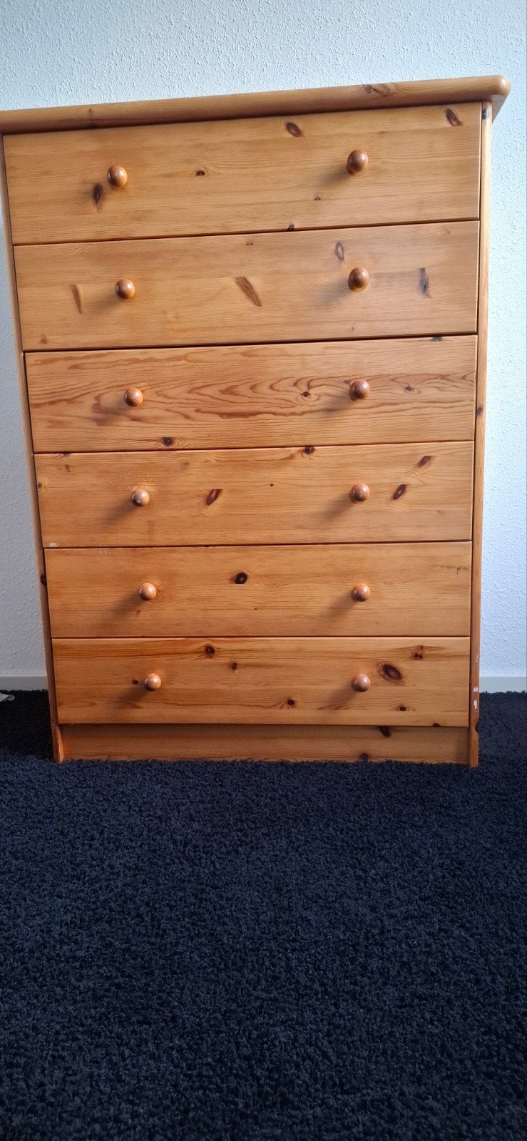Grenen ladekast, Ophalen, Gebruikt, 5 laden of meer, 100 tot 150 cm