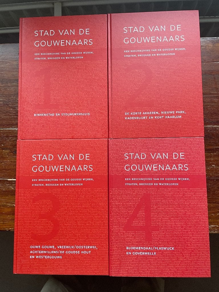 Stad van de Gouwenaars 4x Beschrijving Goudse wijken straten, Ophalen of Verzenden, Nieuw, Historische Vereniging Die Goude