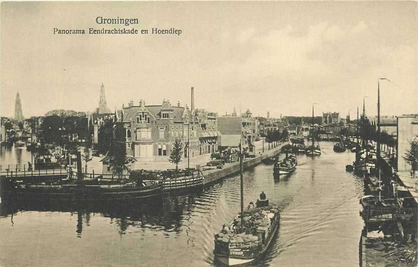 300-006-023 Groningen Eendrachtskade en Hoendiep, Verzenden, Voor 1920, Groningen