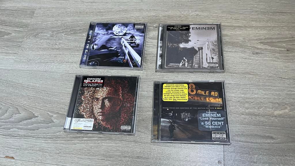 4 Eminem CD’s: The Slim Shady LP, Relapse, 8 Mile, Ophalen of Verzenden