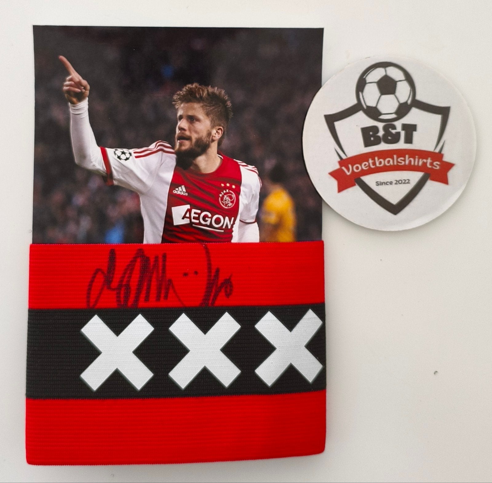 Gesigneerde aanvoerdersband Lasse Schöne - Ajax, Verzenden, Overige typen, Onbekend, Zo goed als nieuw