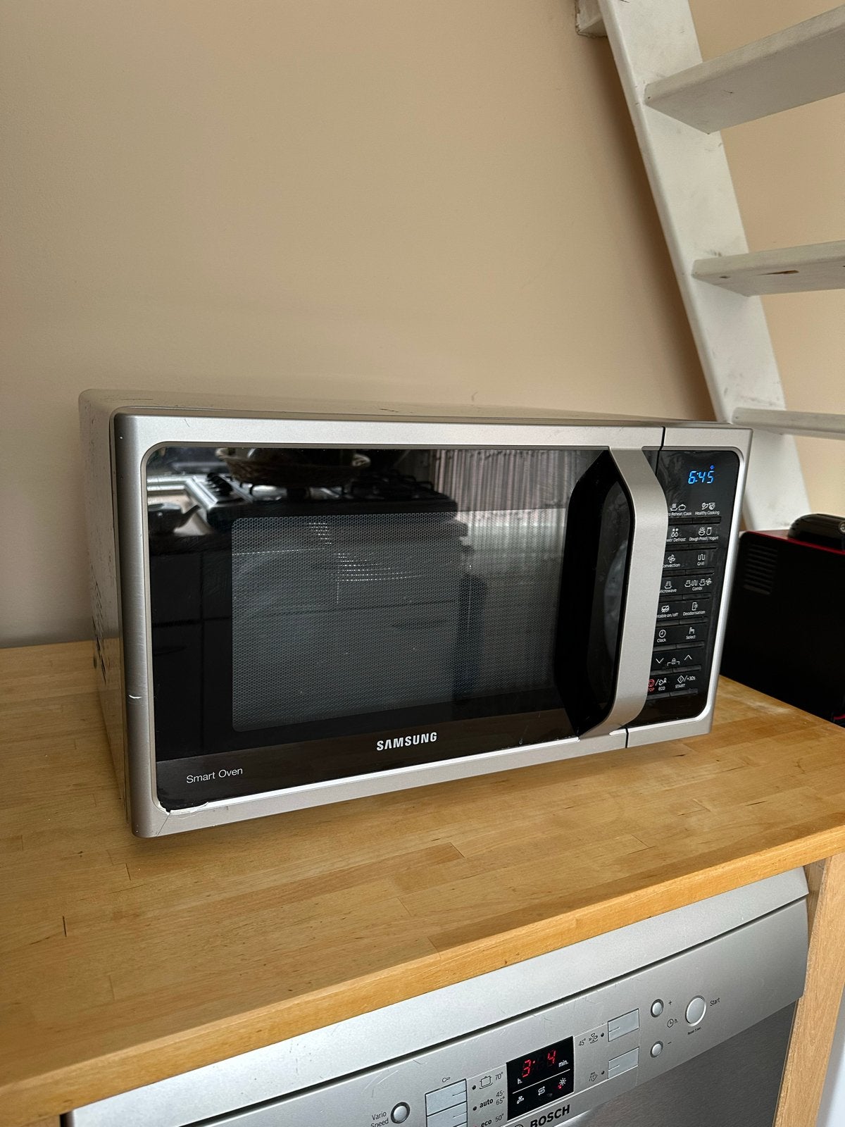 Samsung Smart Oven Combi Magnetron - Zilver, Ophalen, Combimagnetron, Gebruikt, Grill