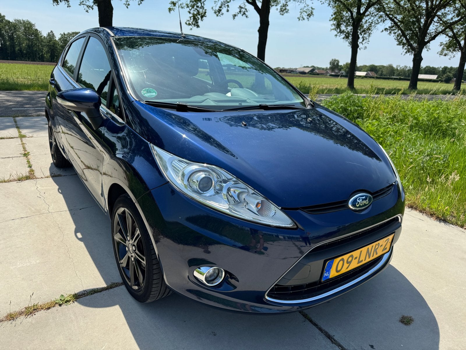 Ford Fiësta 1.25 60KW 5DR 2010 Blauw, Auto's, Ford, Voorwielaandrijving, 1242 cc, Blauw, Origineel Nederlands