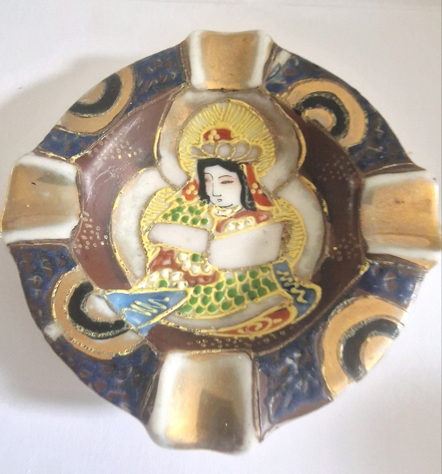 Antieke Japanse Satsuma Arita porseleinen asbak, Antiek en Kunst, Antiek | Porselein, Ophalen of Verzenden