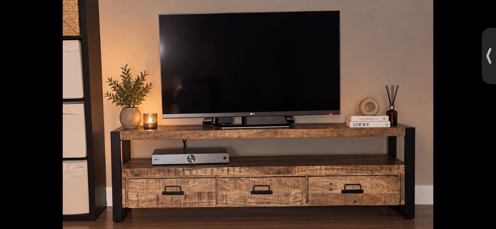 Tv meubel, 100 tot 150 cm, Ophalen of Verzenden, Zo goed als nieuw, Minder dan 100 cm