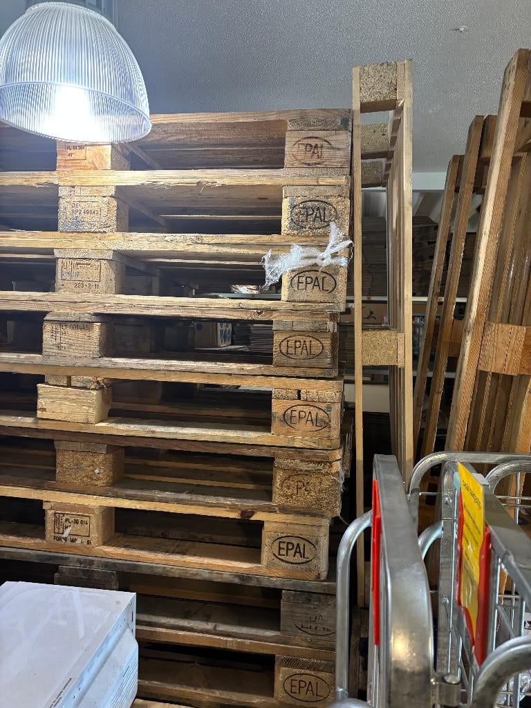 15 euro pallets af te halen in Utrecht, Ophalen, Zo goed als nieuw, 50 mm of meer, Pallet