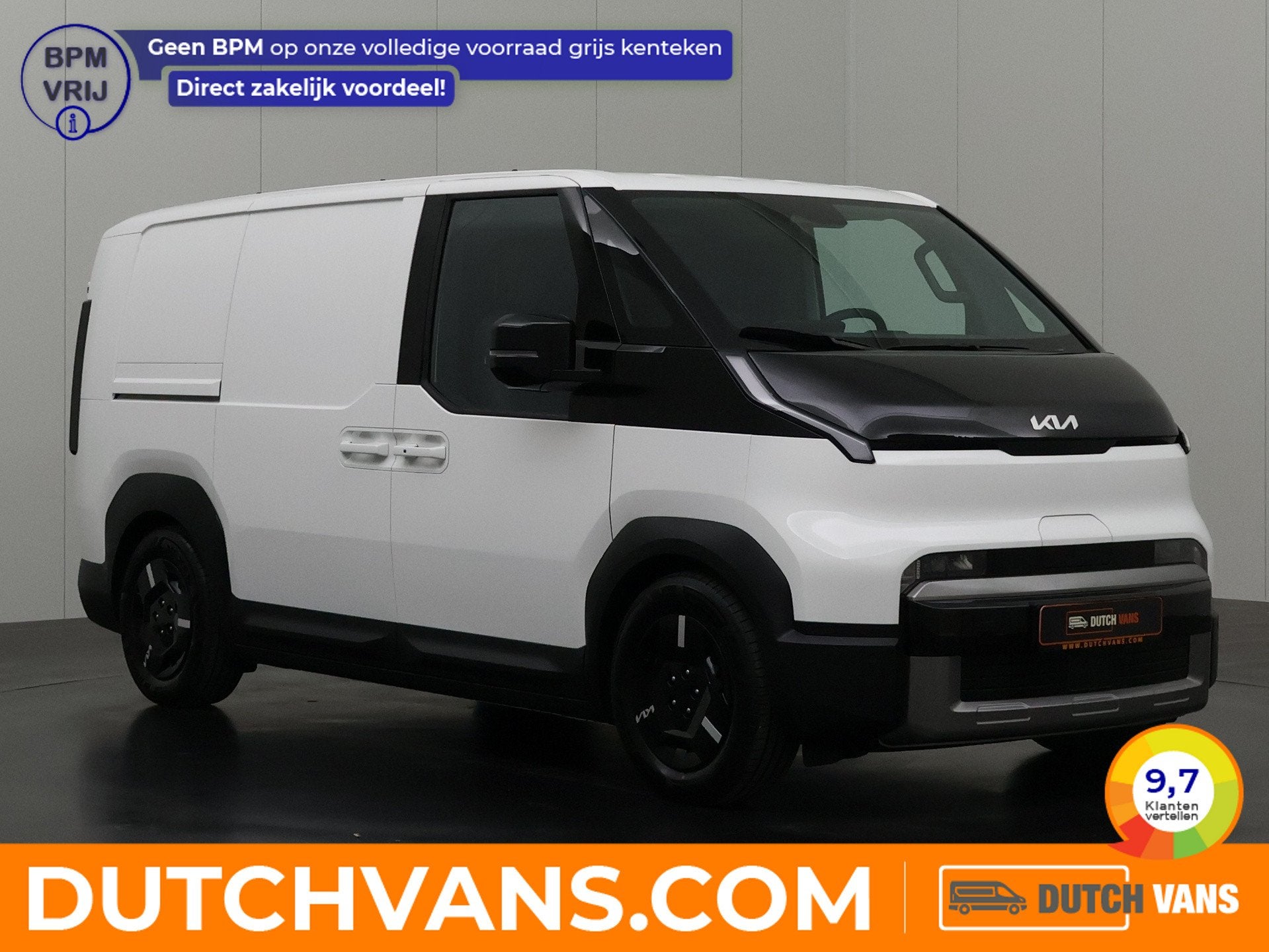 Kia PV5 Cargo 71.2KWH Long Range Business ( 416Km WLTP ) | 7, Auto's, Stof, Kia, Wit, Elektrisch