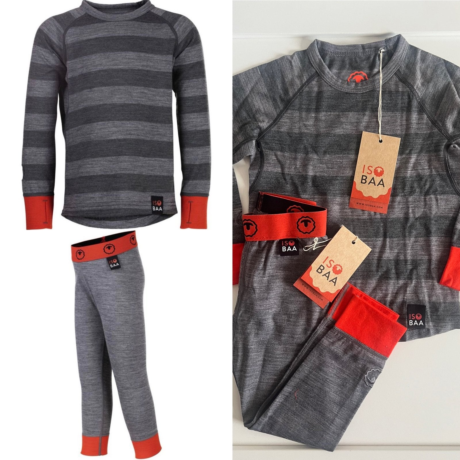 ISOBAA Kids Merino Wollen Thermoset Maat 4 jaar / 104 cm, Support@isobaa.com, Verzenden, Jongen of Meisje, North Lane Group Limited (ISOBaa)