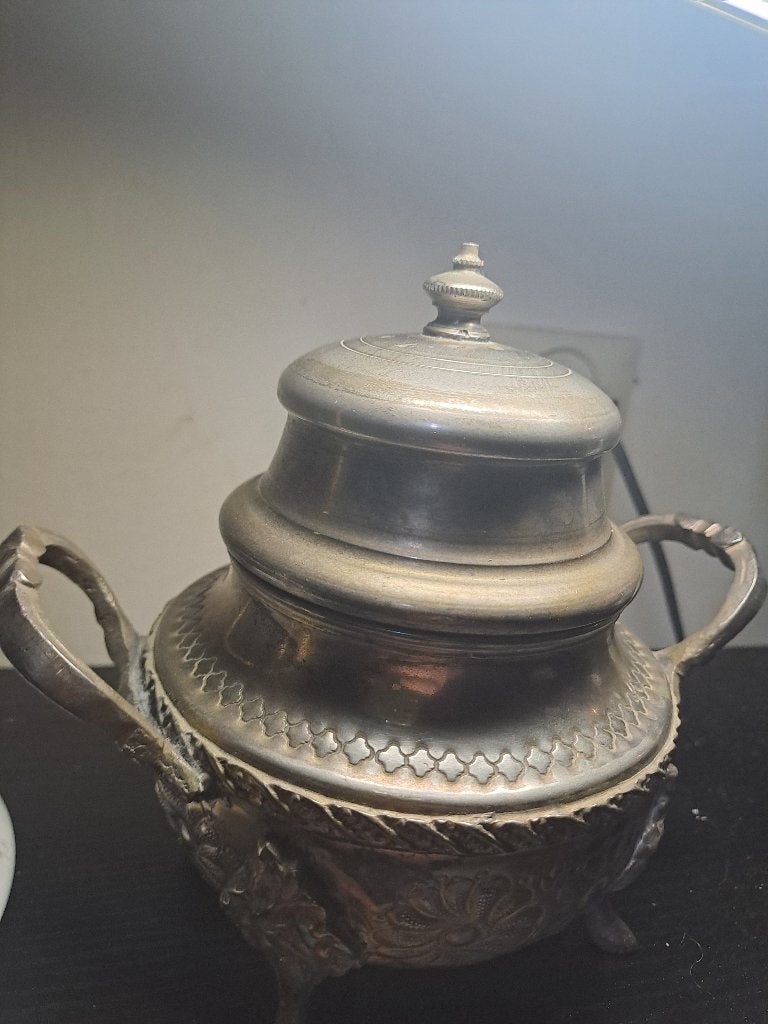 suikerpot zilver arabisch 555 gehalte, Antiek en Kunst, Ophalen, Zilver