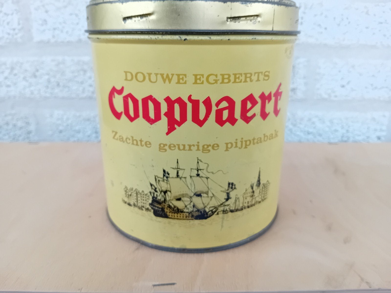 Vintage Douwe Egberts Coopvaert pijptabak blik, Verzamelen, Ophalen of Verzenden, Gebruikt, Overige, Douwe Egberts
