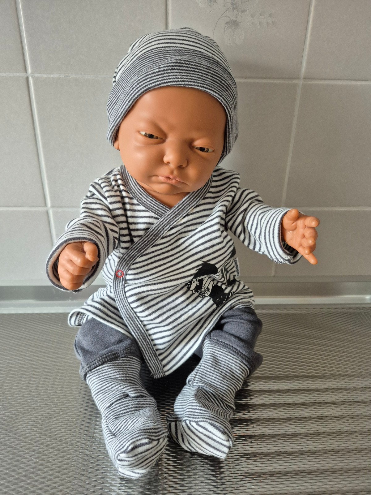 BABYPOP LEVENSECHT 52 CM ZGAN, Ophalen, Zo goed als nieuw, Babypop