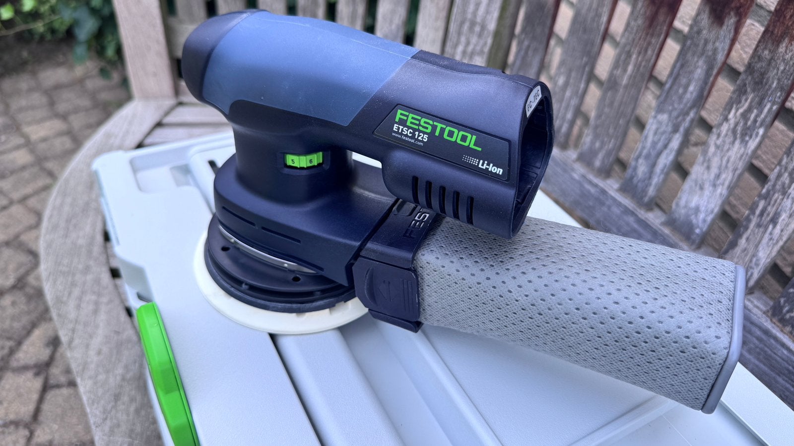 Festool ETSC BASIC excentrische accu schuurmachine, Ophalen, Zo goed als nieuw, Minder dan 600 watt, Excentrische schuurmachine