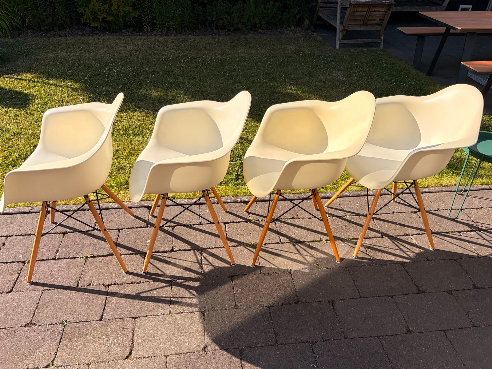 Vitra Eames DAW stoelen 4x, Ophalen, Gebruikt, Wit, Design