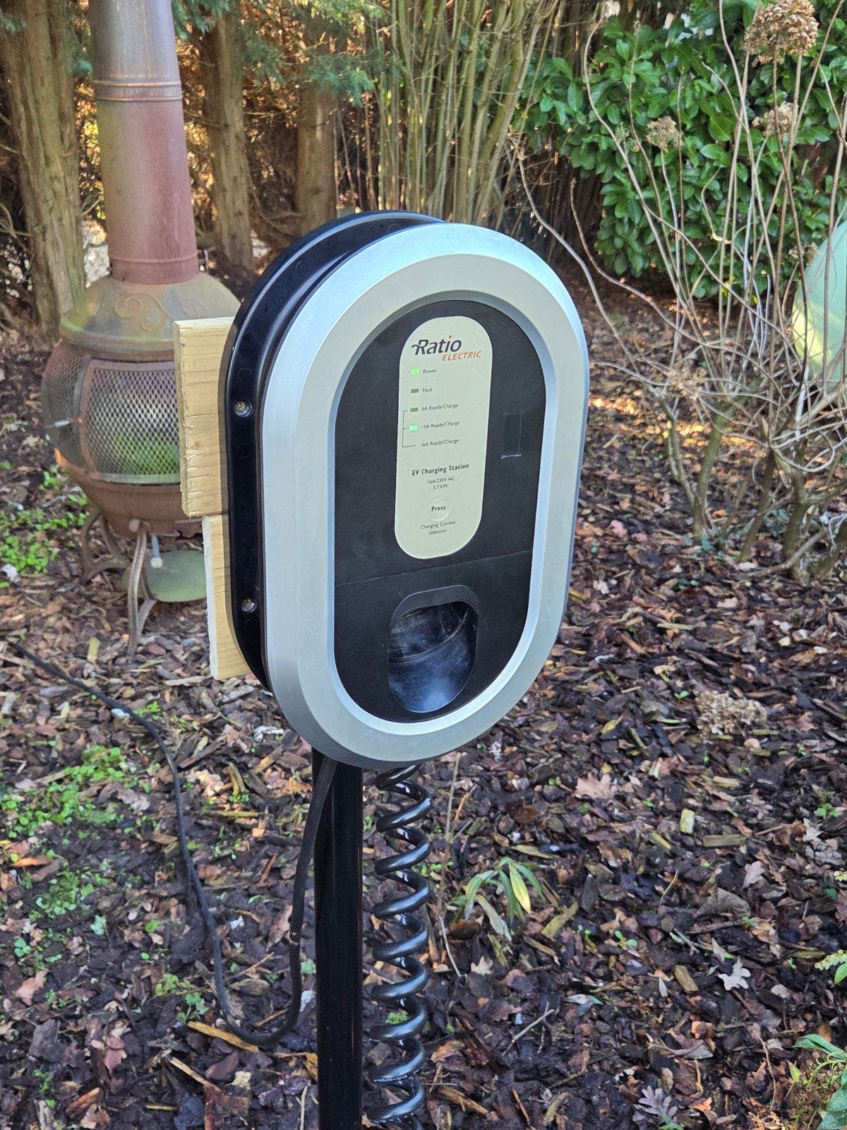 Wallbox Ratio Electric 16A 1-fase krulsnoer Type 2, Ophalen of Verzenden, Gebruikt, Laadpaal