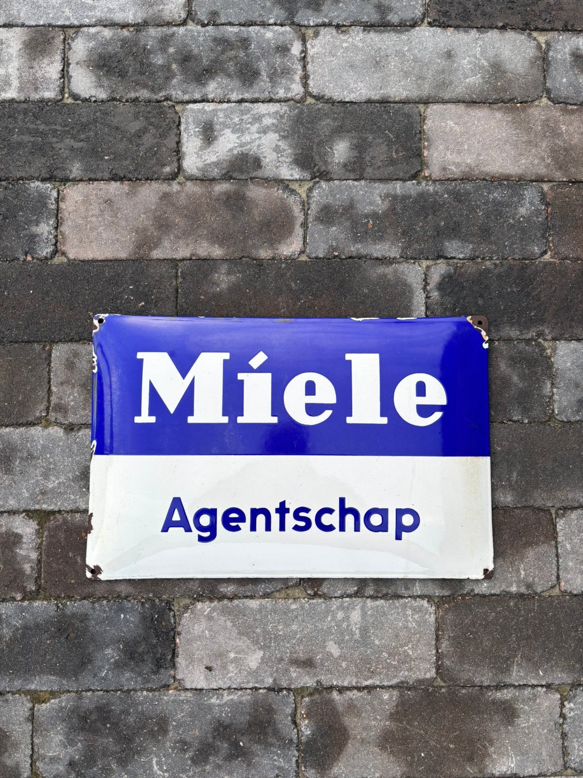 Miele Agentschap Emaille Bord, Ophalen of Verzenden