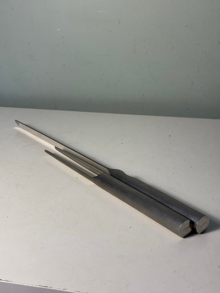 Cini & Nils Trancheerset: Zwaar RVS Vork & Mes, Ophalen, Gebruikt, ?, Rvs of Chroom