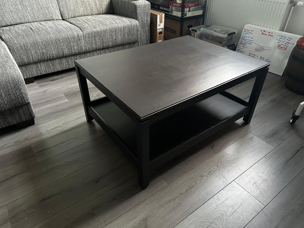 Bijzettafel small side table ikea donker, Ophalen, Gebruikt, 55 tot 75 cm, 60 cm of meer