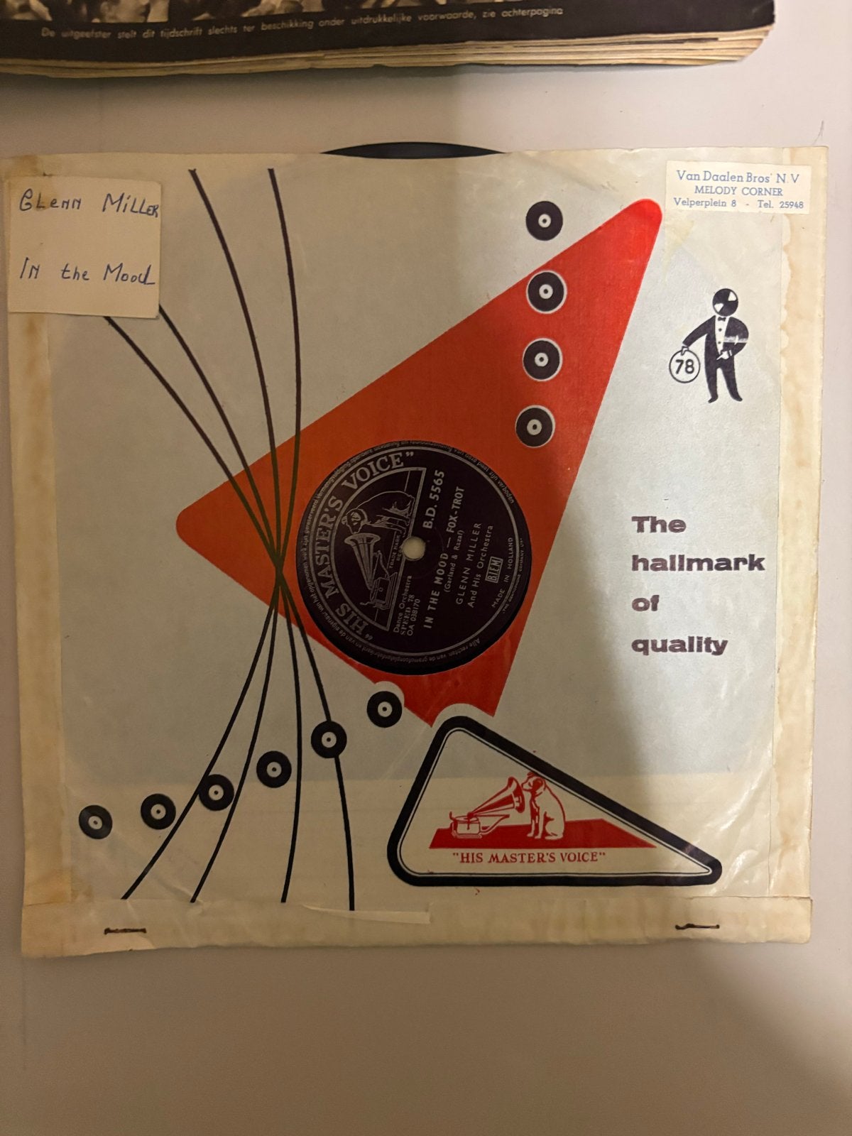 78 toeren Schellac Platen: Vera Lynn, Jonny Jordaan, Glenn M, Overige genres, Gebruikt, 10 inch, Ophalen of Verzenden
