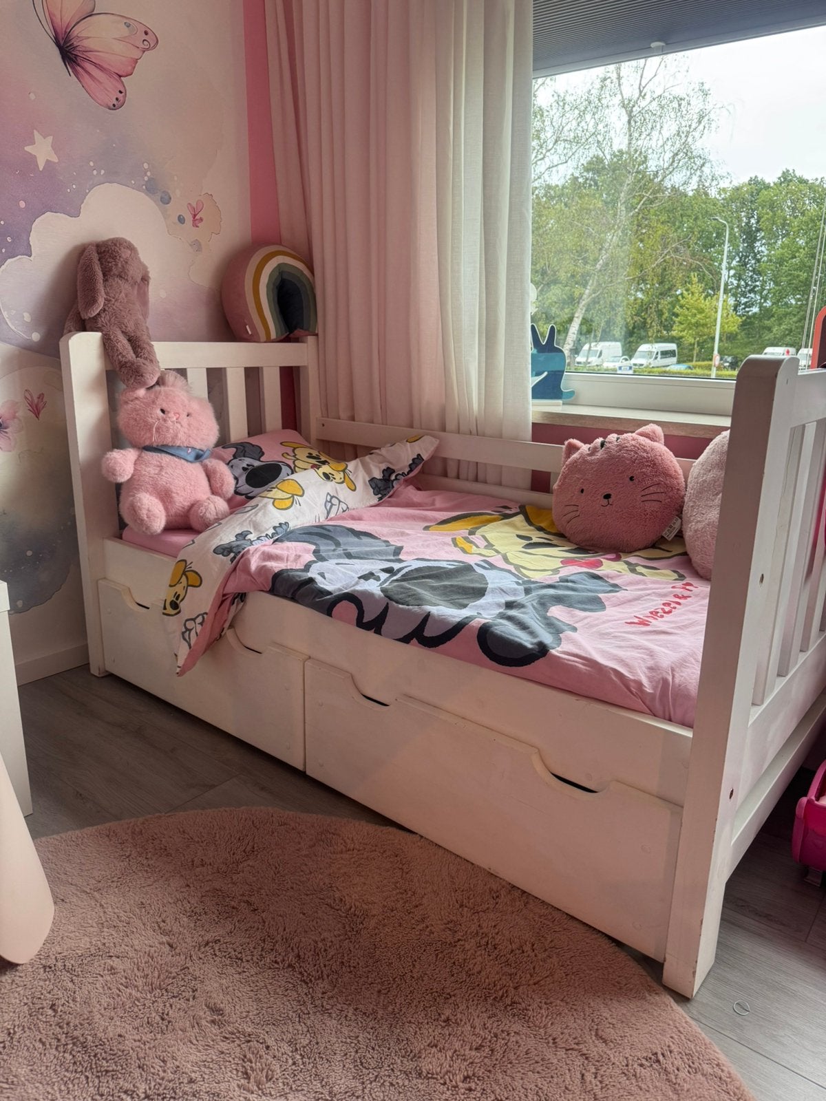 Mooi wite Peuterbed, Ophalen, Gebruikt, 70 tot 85 cm, 140 tot 160 cm