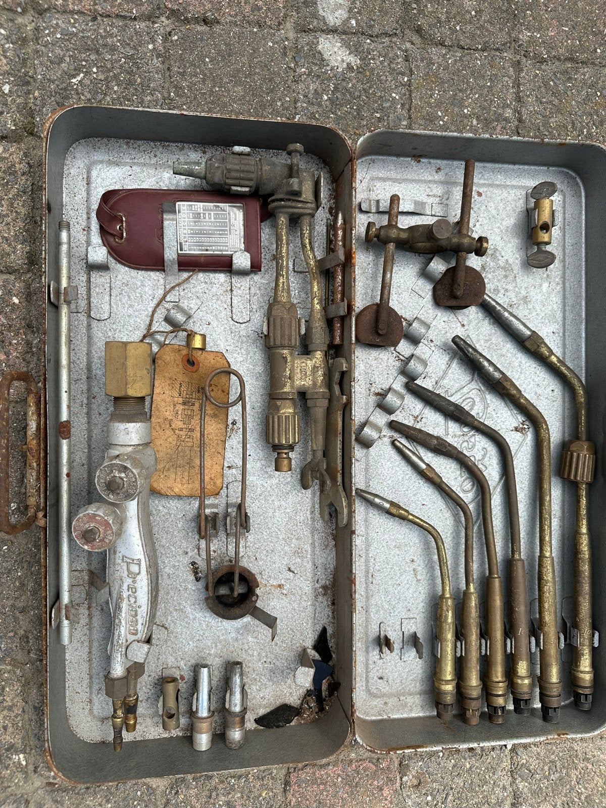 Vintage Snij- en Las  Set in Metalen Koffer, Ophalen of Verzenden, Gebruikt, Minder dan 150 ampère, Overige typen