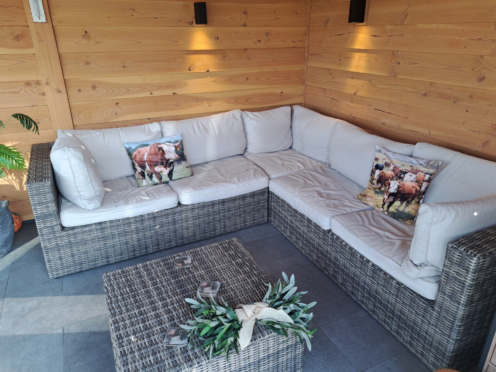 Luxe Wicker Loungeset 'Garden Impressions' met Kussens, Ophalen, Gebruikt, Loungeset, Wicker