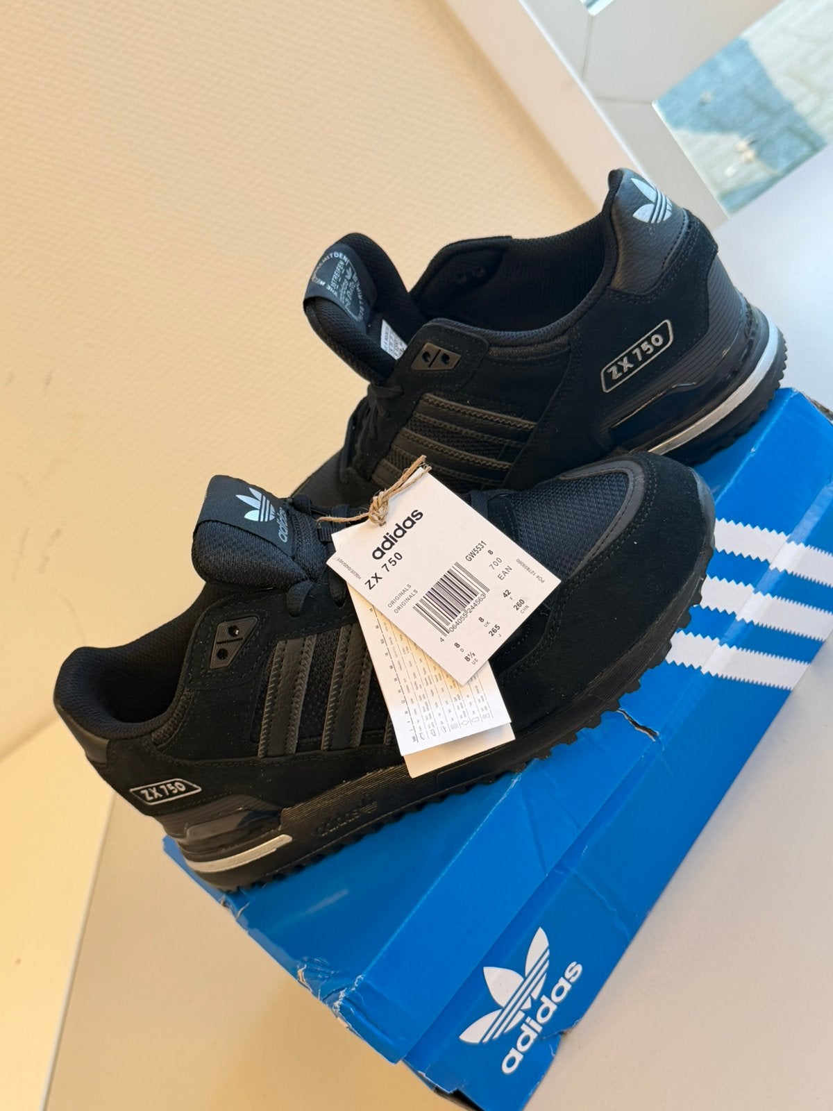 Adidas Originals ZX 750 Black Sneakers Nieuw Maat 42 ZX750, P, Zwart, P, P