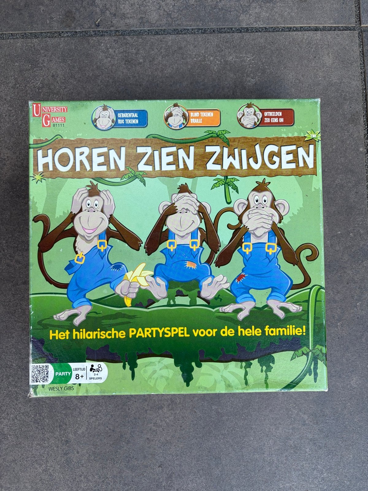 Horen Zien Zwijgen - Het hilarische partyspel!, Drie of vier spelers, Ophalen of Verzenden, Zo goed als nieuw