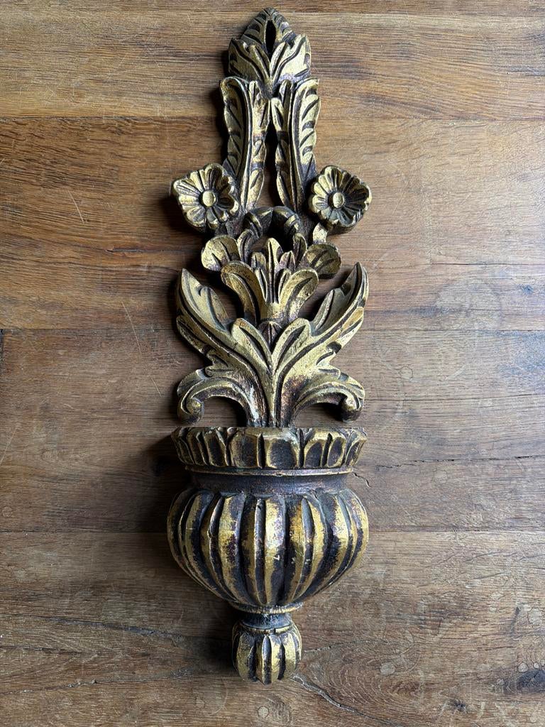 Italiaanse wandconsole of sconce, uitgevoerd in hout, Ophalen of Verzenden