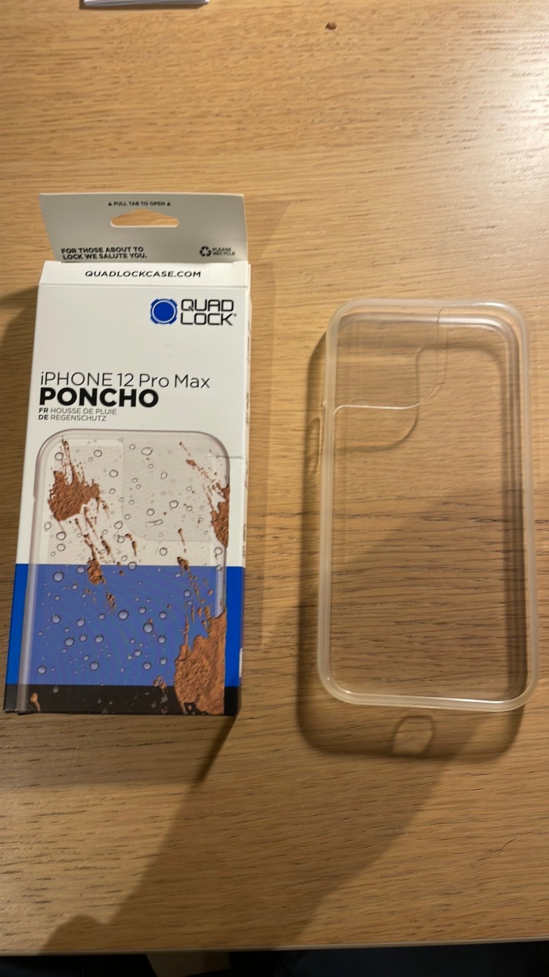Quad lock poncho iPhone 12 Pro Max, Ophalen of Verzenden, Zo goed als nieuw, IPhone 12 Pro Max