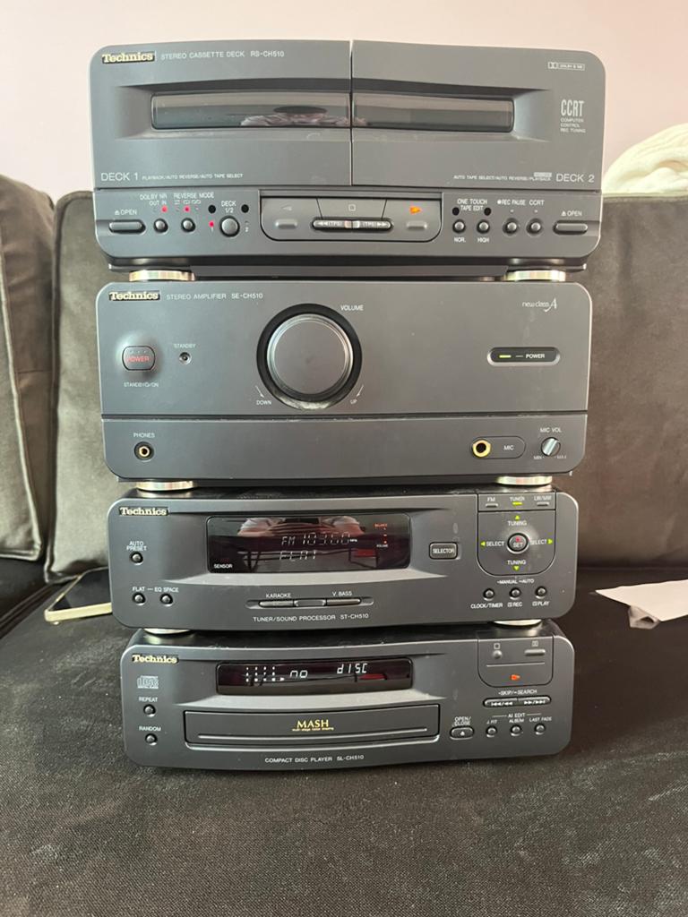 Technics CH510 Stereo Toren Compleet Werkend Hifi Set, Gebruikt, Cassettedeck, Losse componenten, Ophalen
