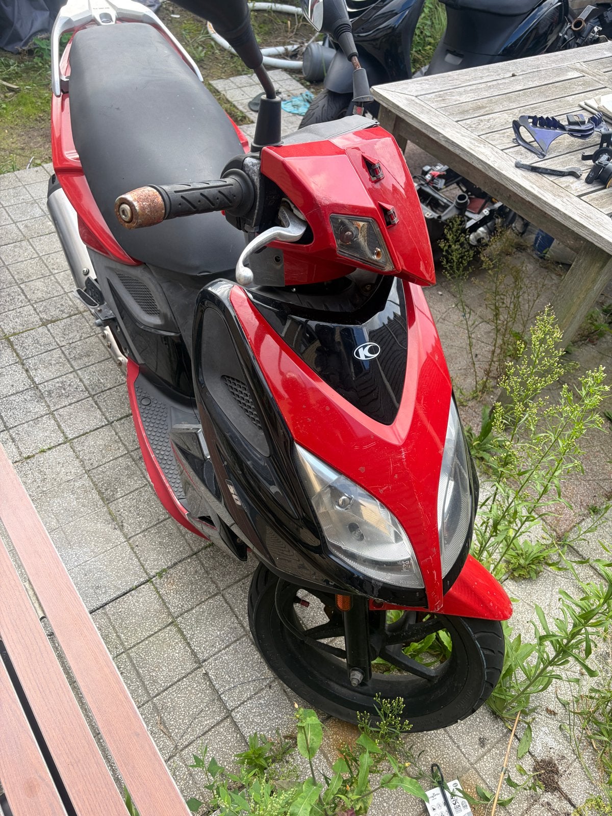 Kymco super 8 50 scooter - Rood/Zwart, Ophalen of Verzenden, Gebruikt, Maximaal 45 km/u, Benzine