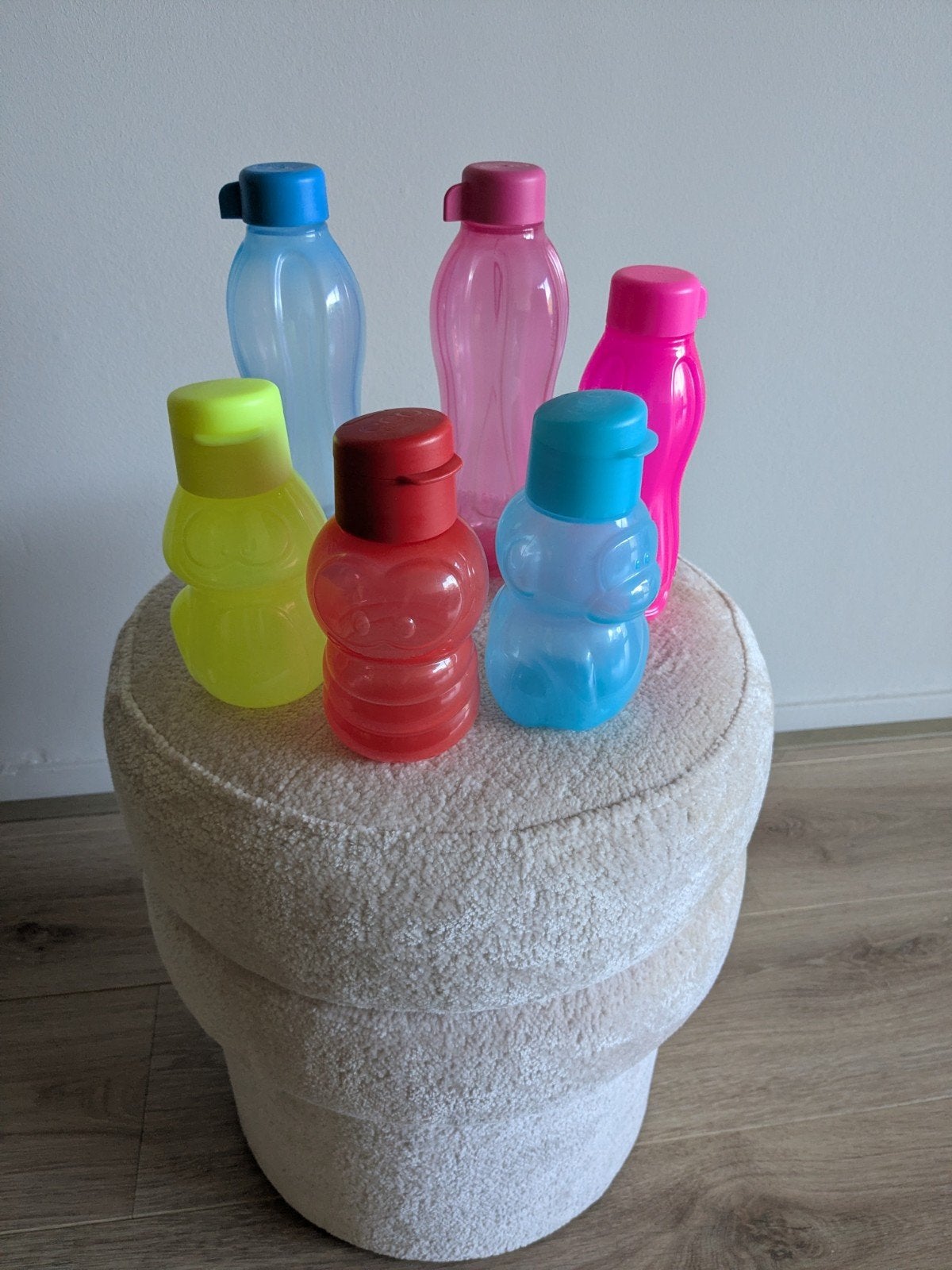 Tupperware Drinkflessen en Flessen - Diverse Kleuren, Gebruikt, Overige kleuren, Met deksel, Ophalen of Verzenden