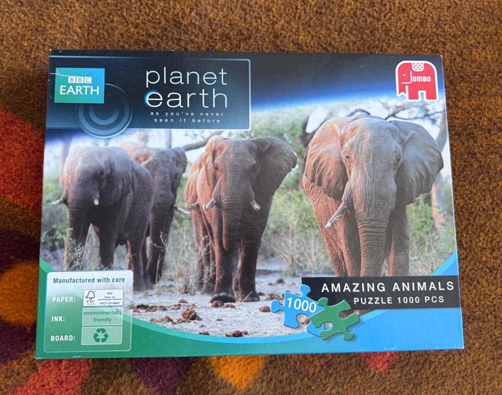 Jumbo Planet Earth Amazing Animals Puzzel 1000 stukjes, Hobby en Vrije tijd, Denksport en Puzzels, Ophalen of Verzenden, 500 t/m 1500 stukjes