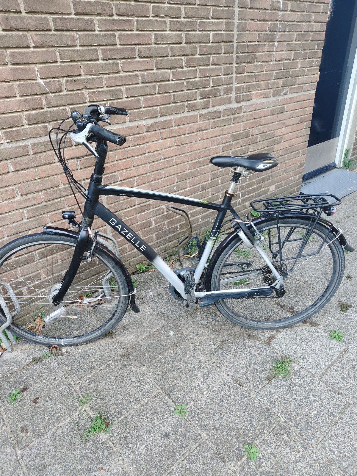 Gazelle fiets, zwart/grijs, gebruikt, Gebruikt, Velgrem, Versnellingen, Ophalen of Verzenden