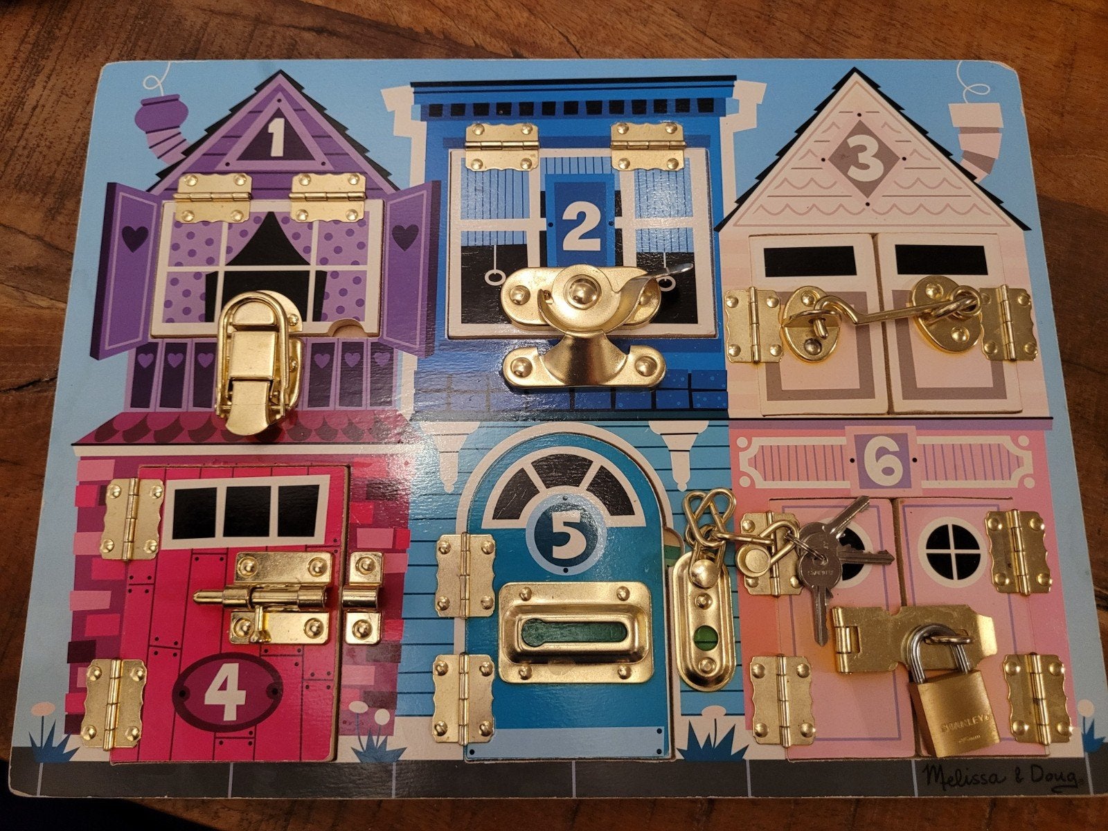Melissa & Doug slotenbord - educatief speelgoed, Ophalen of Verzenden, Gebruikt, Jongen of Meisje