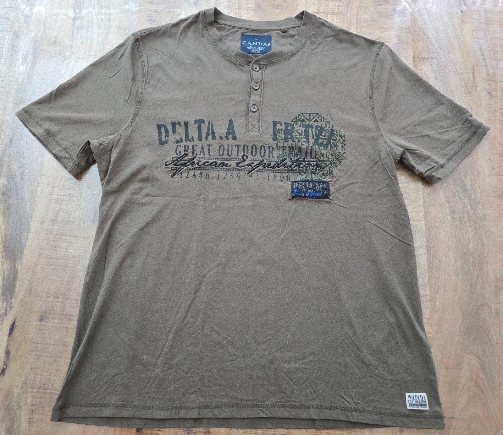 Canda T-shirt Maat L - Comfortabel en Stijlvol, Maat 52/54 (L), Bruin, Ophalen of Verzenden, Zo goed als nieuw