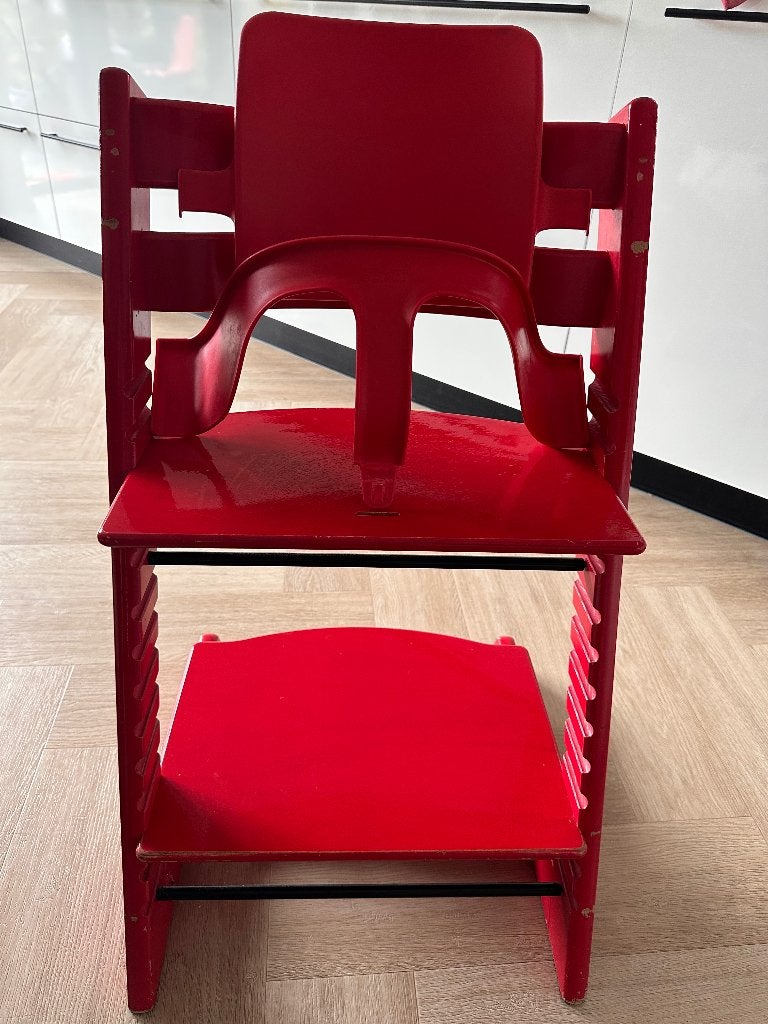 Stokke trip trap kinderstoel, Ophalen of Verzenden, Gebruikt, Meegroeistoel