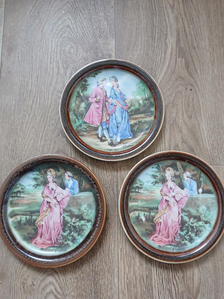 Set van 3 Royal Schwabap decoratieve wandborden, Ophalen of Verzenden