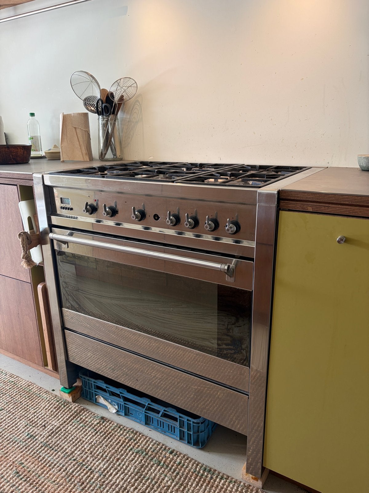 Smeg Fornuis 90 breed 6 pitten, Witgoed en Apparatuur, Ophalen, Gebruikt, 60 cm of meer, Gas