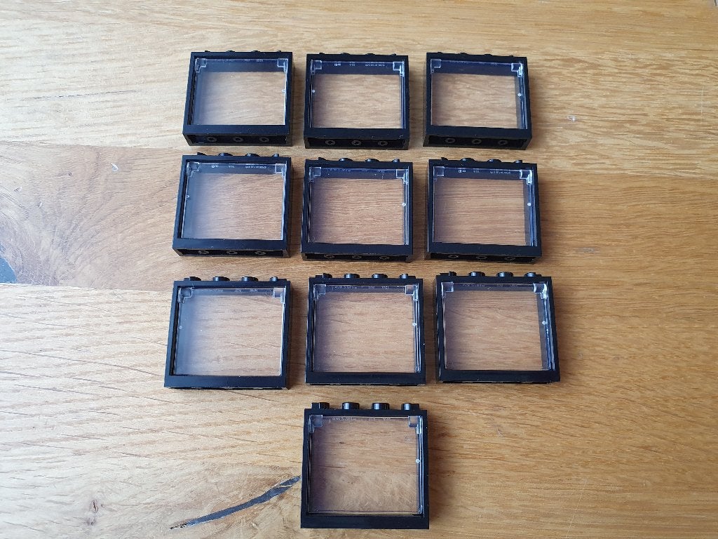Partij J127=10x Nieuwe Lego ramen met glas / Meerdere setjes, Lego, Lego, Lego, Nieuw