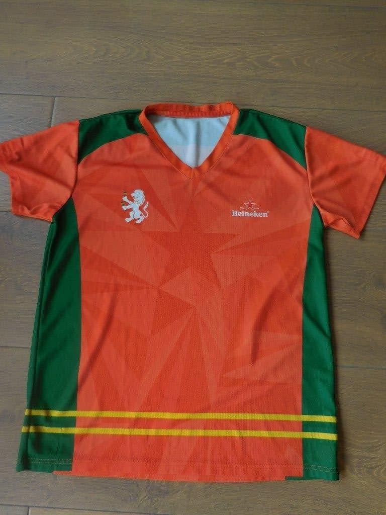 voetbal shirt. Heineken. 2014. Samba. Mt L. Groen/Oranje., Maat XL, Ophalen of Verzenden, Zo goed als nieuw, Shirt