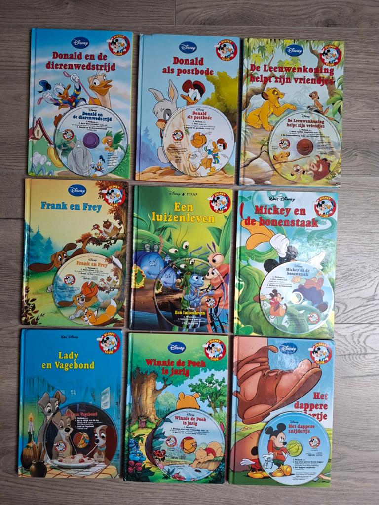 9 Disney Club boeken met luister CD's, Ophalen of Verzenden, Gelezen, Sprookjes