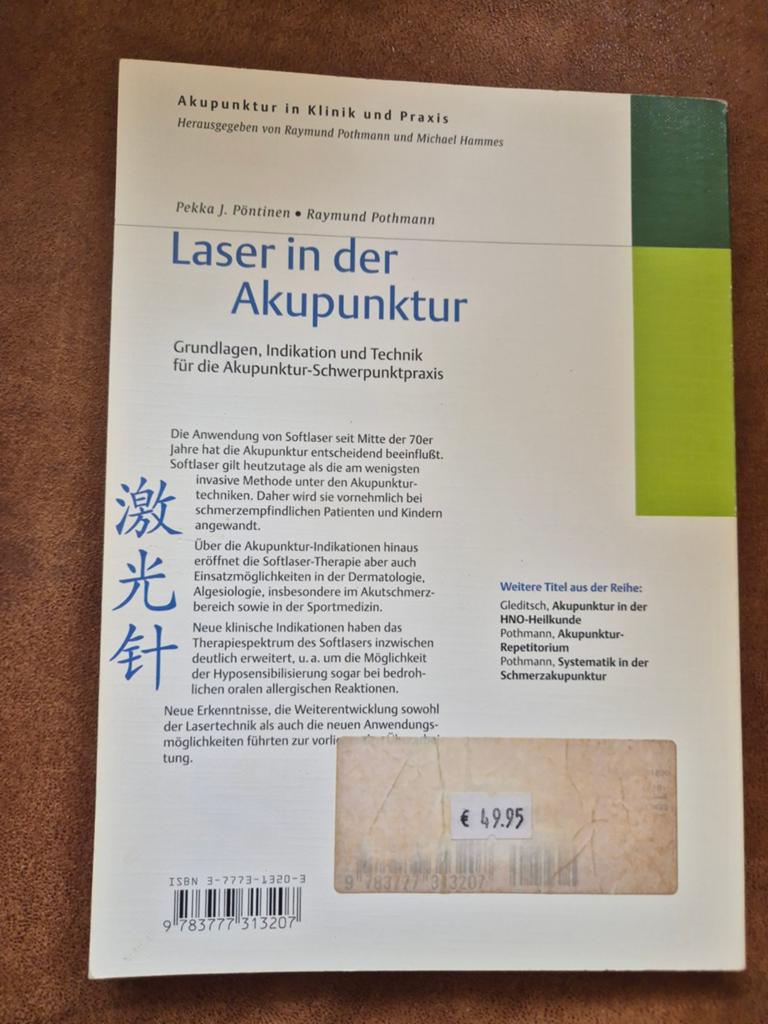 Laser in der Akupunktur - Pekka J. Pöntinen, Gelezen, Pekka J. Pöntinen, Raymund Pothmann, Beta, HBO