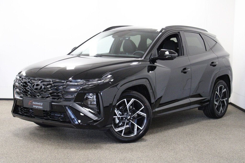 Hyundai Tucson 1.6 T-GDI HEV N Line Sky (bj 2026, automaat), Auto's, Hyundai, Gebruikt, 4 cilinders, Zwart, Bedrijf