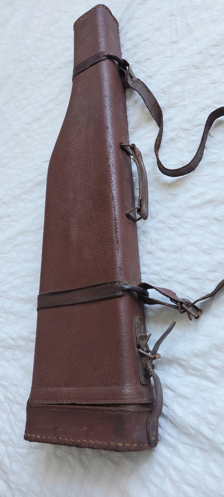 Oude Leren Geweerkoffer - Vintage Jacht Accessoire, Antiek en Kunst, Ophalen of Verzenden